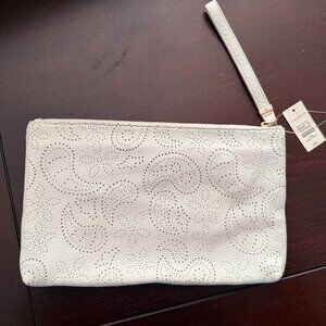 White Leather Clutch